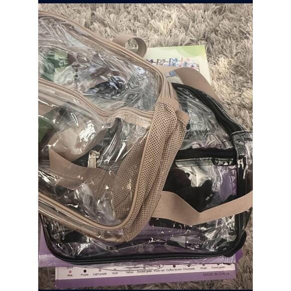 New: Clear Backpack for Stadium (khaki); stadium approved; concert approved - Picture 3 of 4